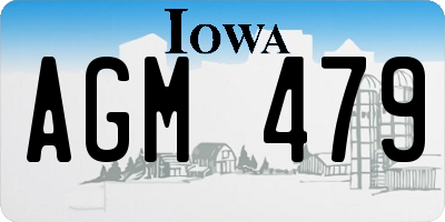 IA license plate AGM479
