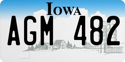 IA license plate AGM482