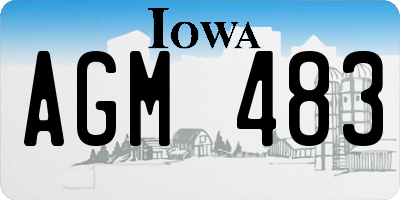 IA license plate AGM483