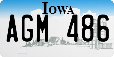 IA license plate AGM486