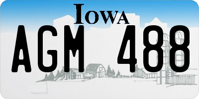 IA license plate AGM488