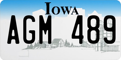 IA license plate AGM489