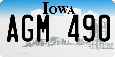 IA license plate AGM490