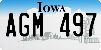 IA license plate AGM497