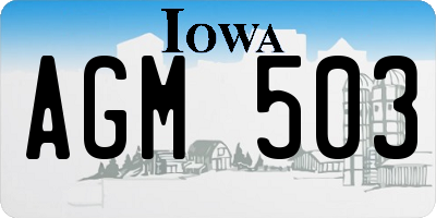 IA license plate AGM503