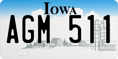 IA license plate AGM511