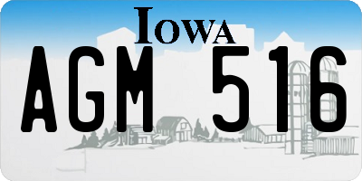 IA license plate AGM516