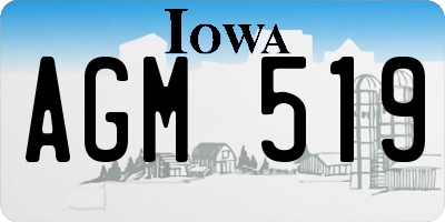 IA license plate AGM519
