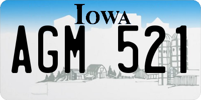 IA license plate AGM521