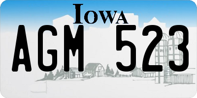 IA license plate AGM523