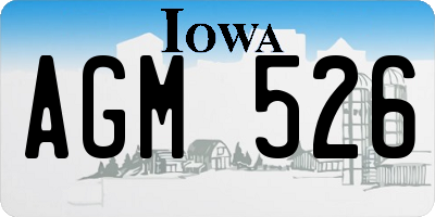 IA license plate AGM526