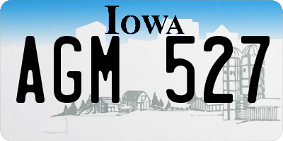 IA license plate AGM527
