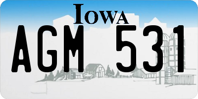 IA license plate AGM531