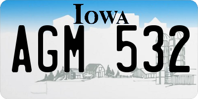 IA license plate AGM532