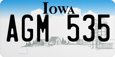 IA license plate AGM535