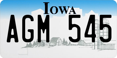 IA license plate AGM545