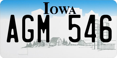 IA license plate AGM546