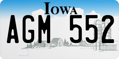 IA license plate AGM552