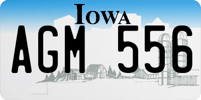 IA license plate AGM556