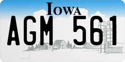 IA license plate AGM561