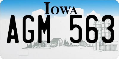 IA license plate AGM563