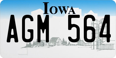 IA license plate AGM564