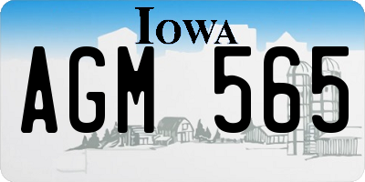 IA license plate AGM565