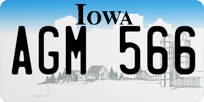 IA license plate AGM566