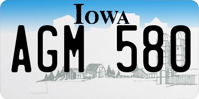 IA license plate AGM580