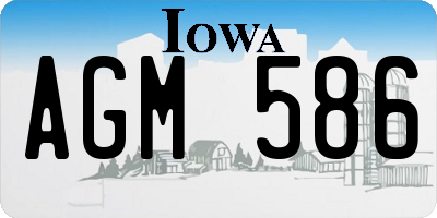IA license plate AGM586
