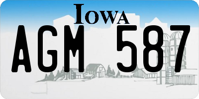 IA license plate AGM587
