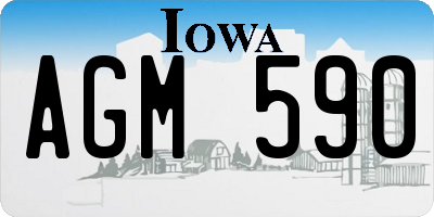 IA license plate AGM590