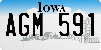 IA license plate AGM591