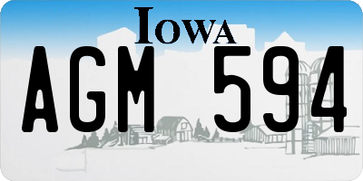 IA license plate AGM594