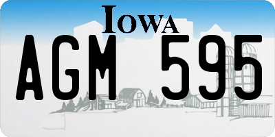 IA license plate AGM595