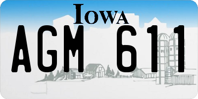 IA license plate AGM611