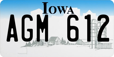 IA license plate AGM612