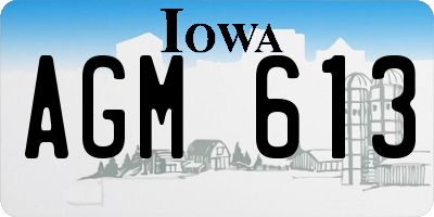 IA license plate AGM613