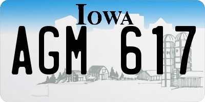 IA license plate AGM617