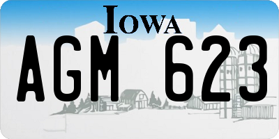 IA license plate AGM623