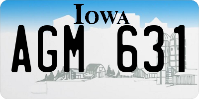 IA license plate AGM631