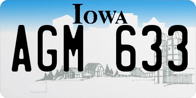 IA license plate AGM633