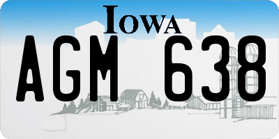 IA license plate AGM638
