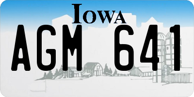 IA license plate AGM641