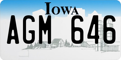IA license plate AGM646