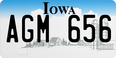 IA license plate AGM656