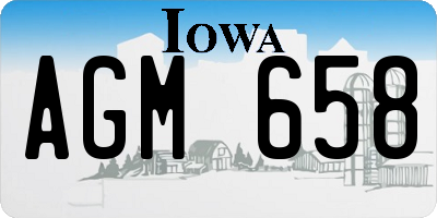 IA license plate AGM658