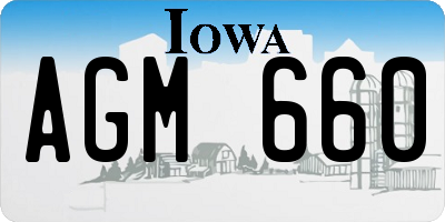 IA license plate AGM660