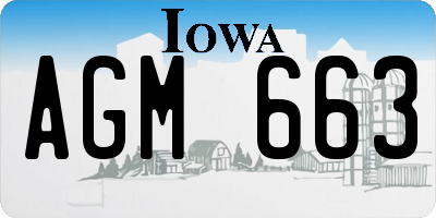 IA license plate AGM663