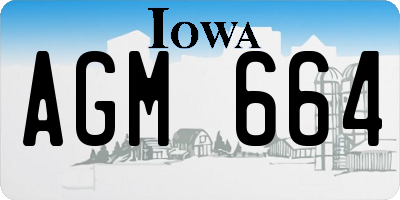 IA license plate AGM664